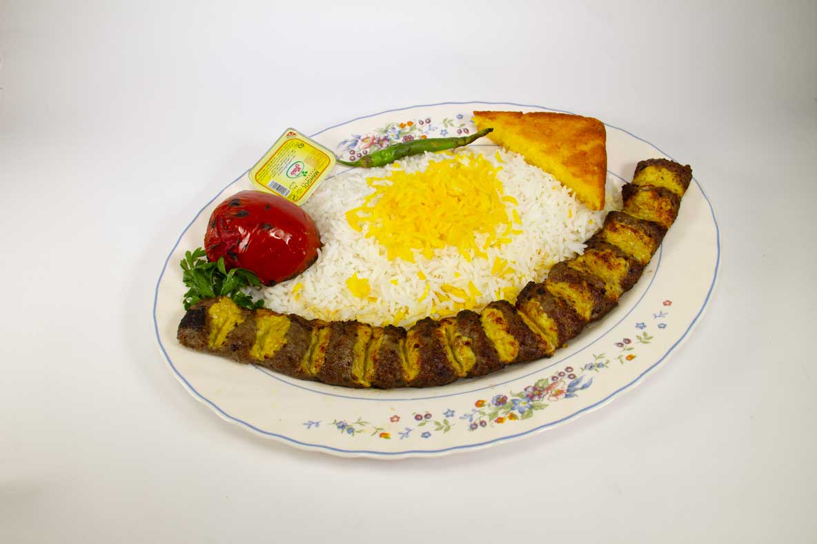 چلو کباب لقمه نگین دار مجلسی